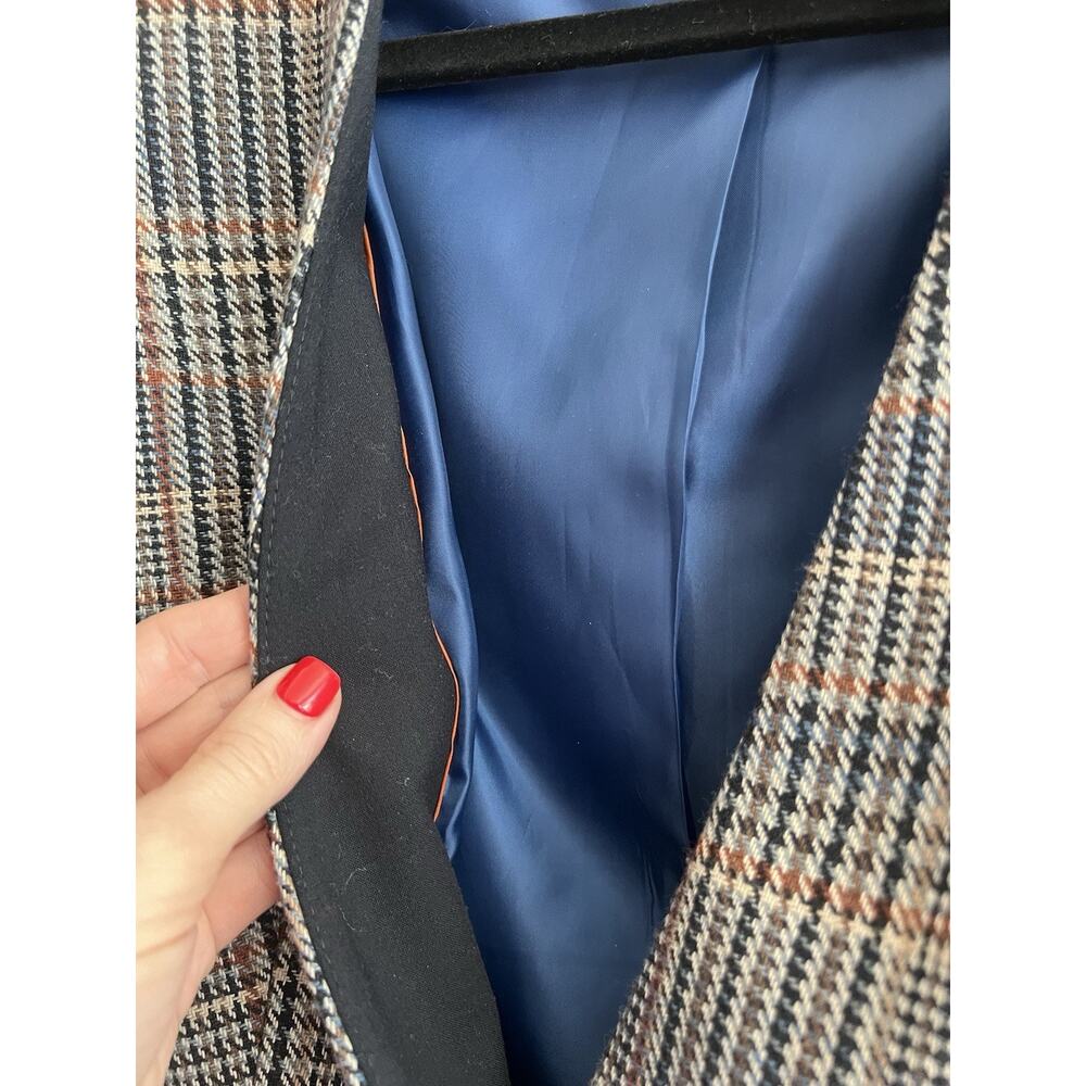 CALVIN KLEIN Glen Plaid Careerwear Classic Blazer Jacket - Picture 6 of 11